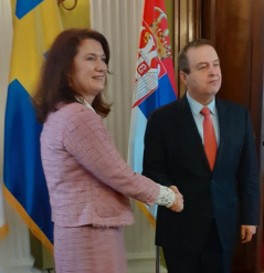  25. maj 2021. Predsednik Narodne skupštine Ivica Dačić sastao se sa An Linde, ministarkom spoljnih poslova Kraljevine 